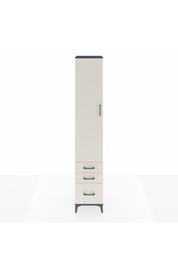 Hyperion Dolap 3 Raflı 3 Çekmeceli Tek Askılı 44x44x243 Antrasit-Aytaşı