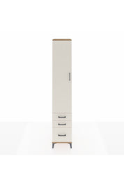 Hyperion Dolap 3 Raflı 3 Çekmeceli Tek Askılı 44x44x243 Çam-Aytaşı