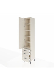 Hyperion Dolap 5 Raflı 3 Çekmeceli Tek Kapaklı 44x44x243 Aytaşı-Aytaşı