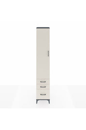 Hyperion Dolap 5 Raflı 3 Çekmeceli Tek Kapaklı 44x44x243 Antrasit-Aytaşı