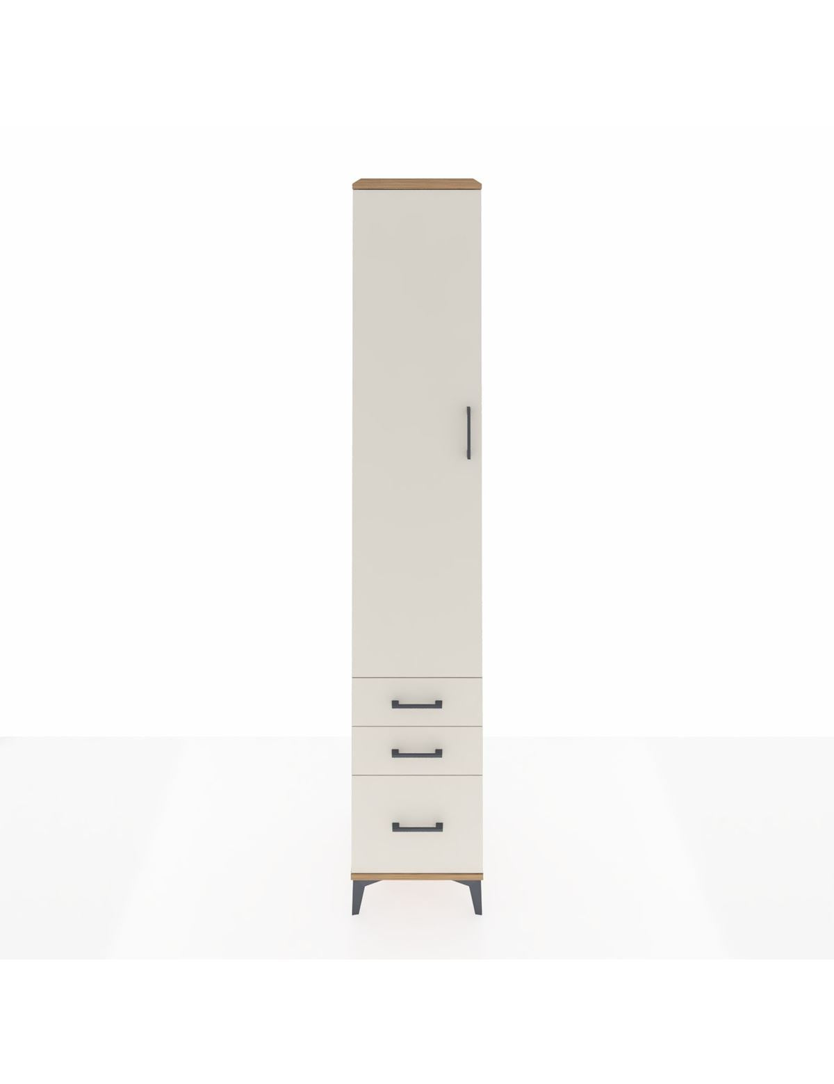 Hyperion Dolap 5 Raflı 3 Çekmeceli Tek Kapaklı 44x44x243 Çam-Aytaşı