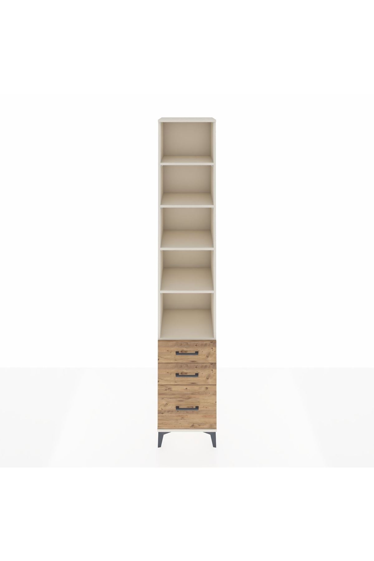 Hyperion Dolap 5 Raflı 3 Çekmeceli 44x44x243 Aytaşı-Çam