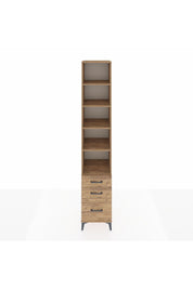 Hyperion Dolap 5 Raflı 3 Çekmeceli 44x44x243 Çam-Çam