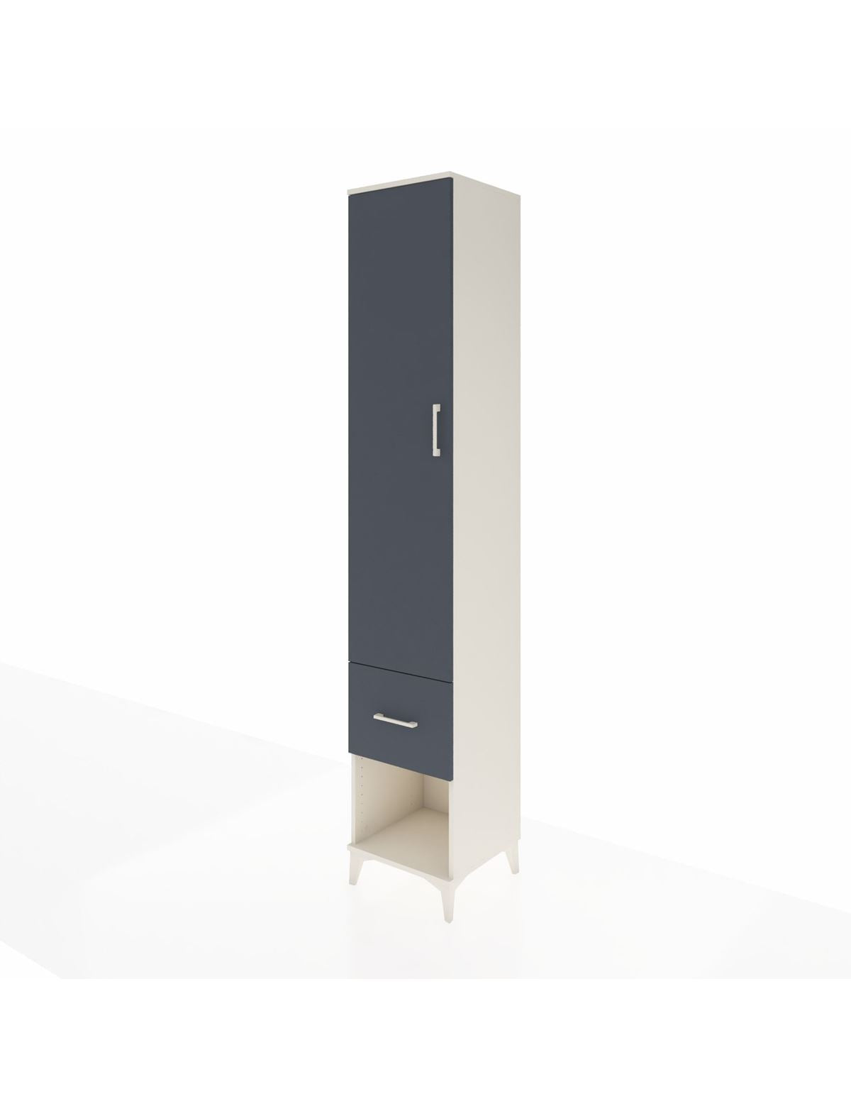 Hyperion Dolap 3 Raflı Tek Çekmeceli Tek Askılı 44x44x243 - S64M107V2B