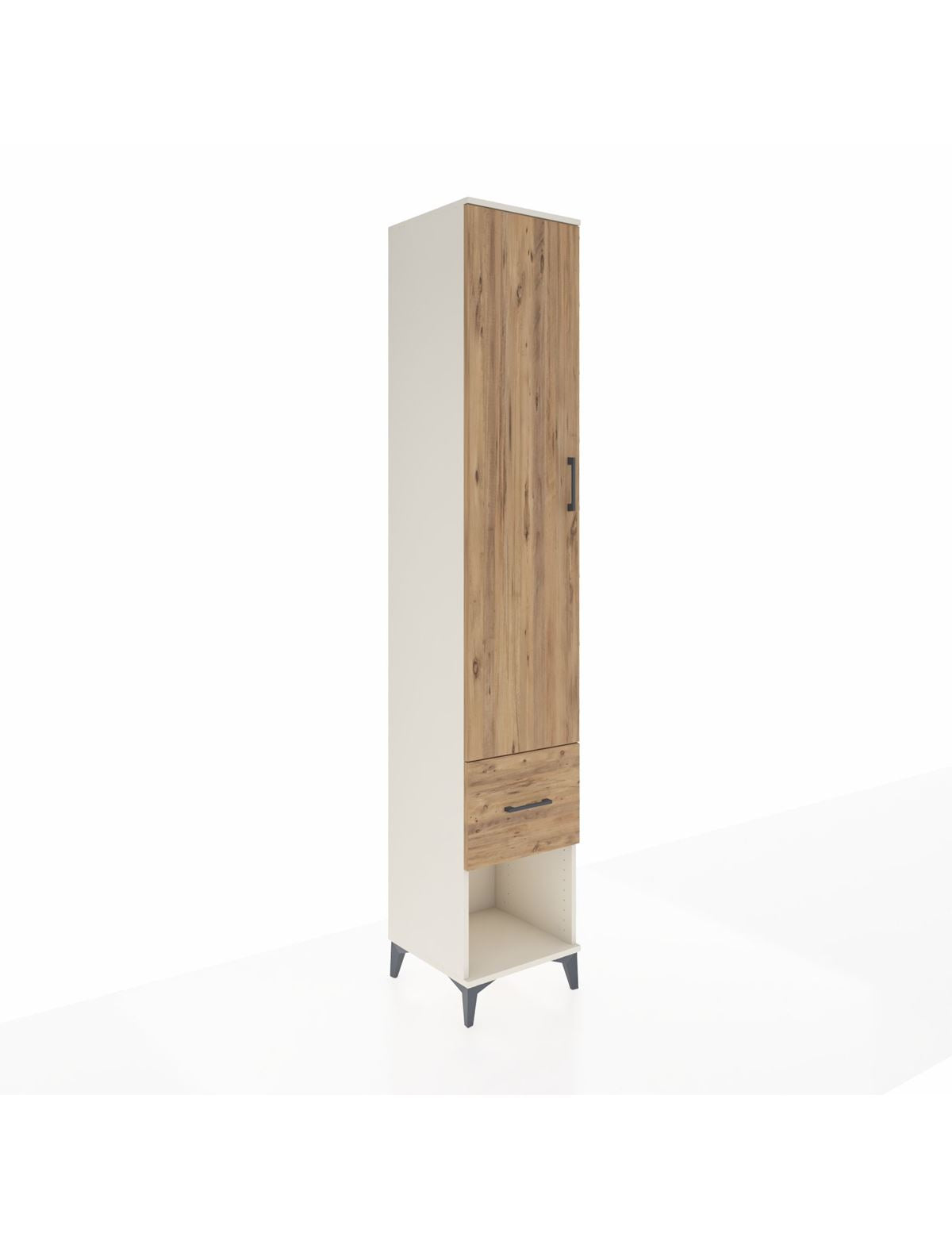 Hyperion Dolap 3 Raflı Tek Çekmeceli Tek Askılı 44x44x243 Aytaşı-Çam