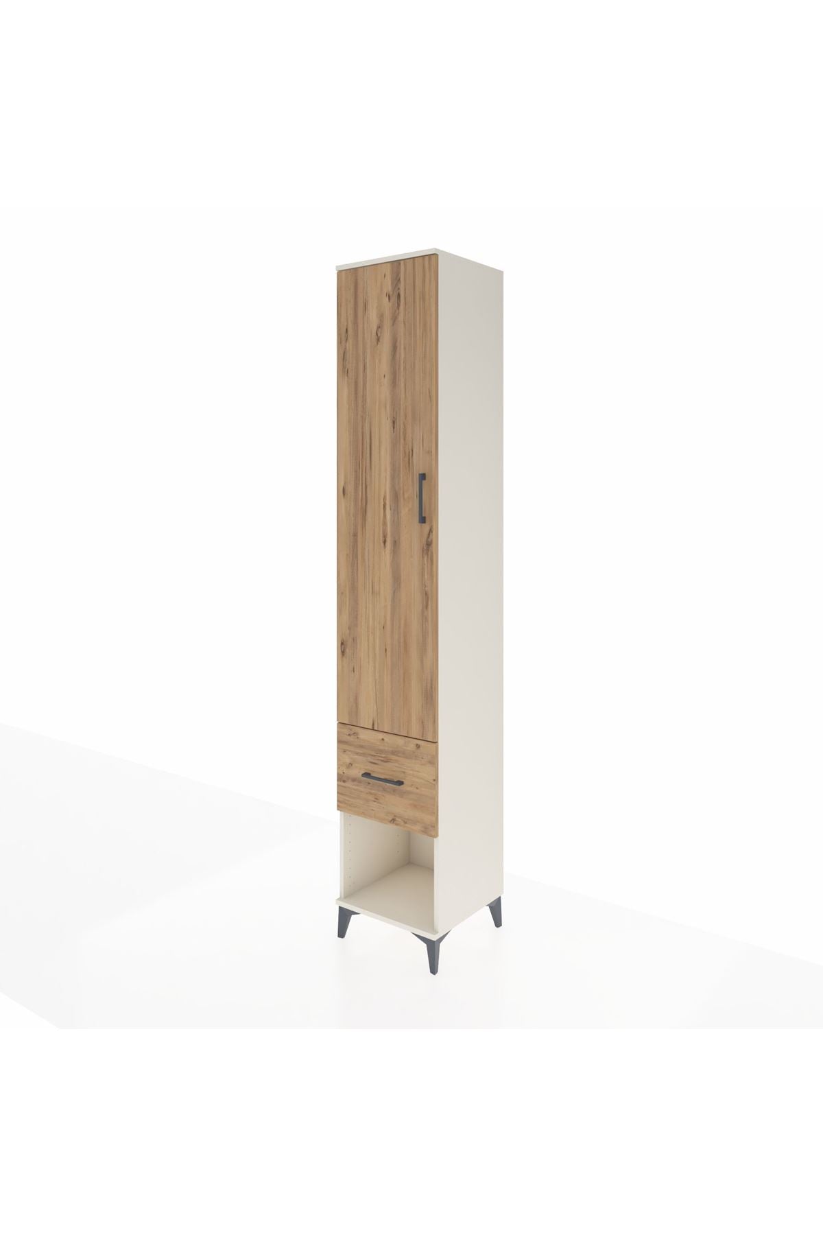 Hyperion Dolap 3 Raflı Tek Çekmeceli Tek Askılı 44x44x243 Aytaşı-Çam