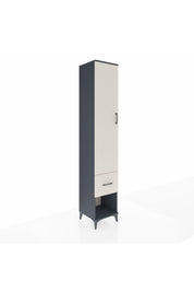 Hyperion Dolap 3 Raflı Tek Çekmeceli Tek Askılı 44x44x243 Antrasit-Aytaşı