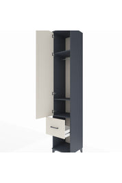 Hyperion Dolap 3 Raflı Tek Çekmeceli Tek Askılı 44x44x243 Antrasit-Aytaşı