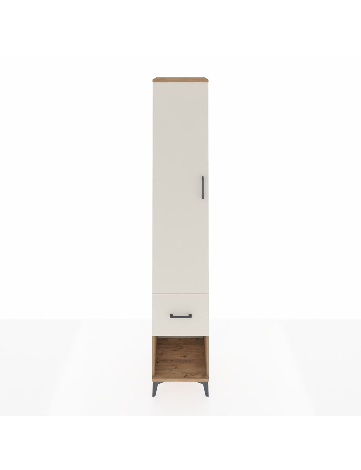 Hyperion Dolap 3 Raflı Tek Çekmeceli Tek Askılı 44x44x243 Çam-Aytaşı