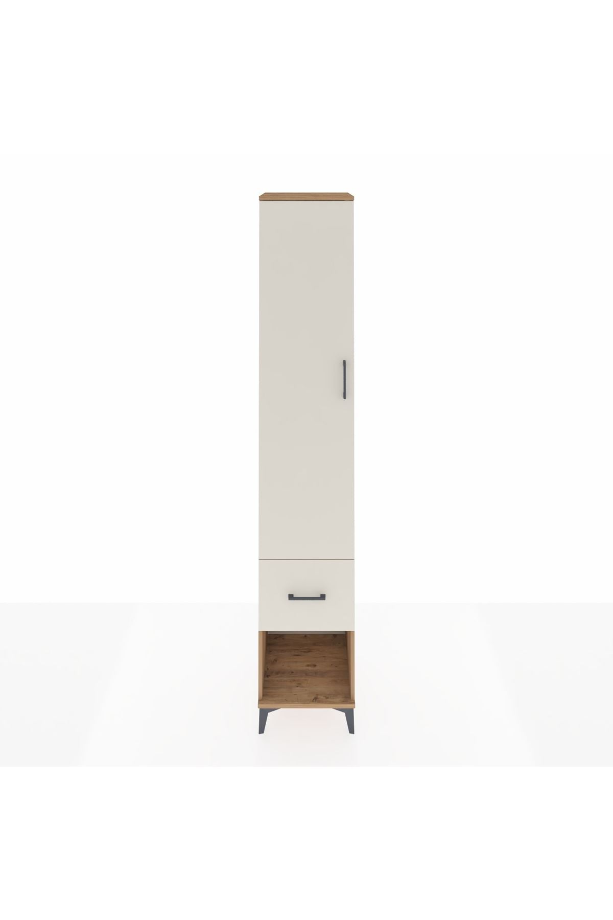 Hyperion Dolap 3 Raflı Tek Çekmeceli Tek Askılı 44x44x243 Çam-Aytaşı