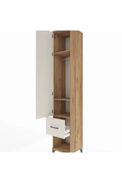 Hyperion Dolap 3 Raflı Tek Çekmeceli Tek Askılı 44x44x243 Çam-Aytaşı