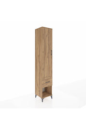 Hyperion Dolap 3 Raflı Tek Çekmeceli Tek Askılı 44x44x243 Çam-Çam