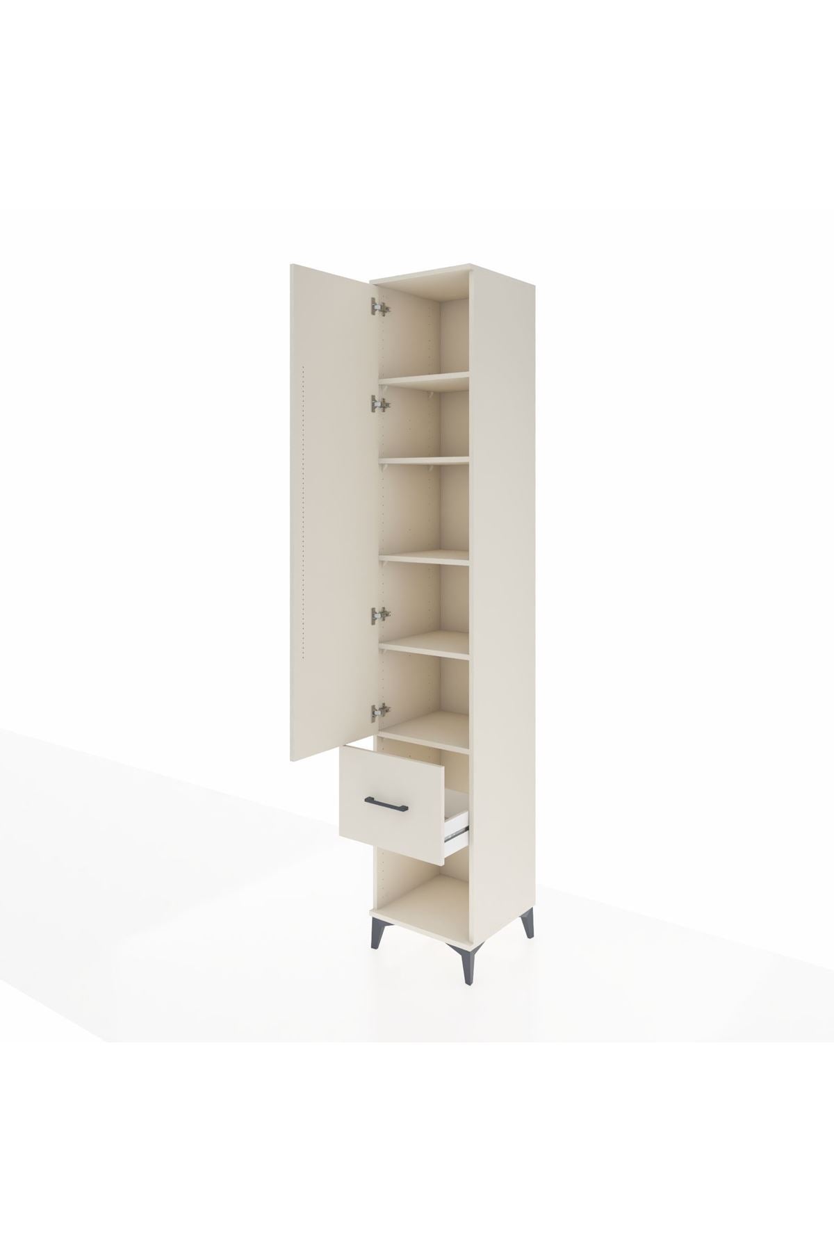 Hyperion Dolap 5 Raflı Tek Çekmeceli Tek Kapaklı 44x44x243 Aytaşı-Aytaşı