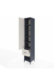 Hyperion Dolap 5 Raflı Tek Çekmeceli Tek Kapaklı 44x44x243 Antrasit-Aytaşı