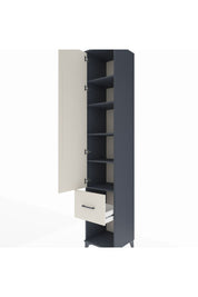 Hyperion Dolap 5 Raflı Tek Çekmeceli Tek Kapaklı 44x44x243 Antrasit-Aytaşı