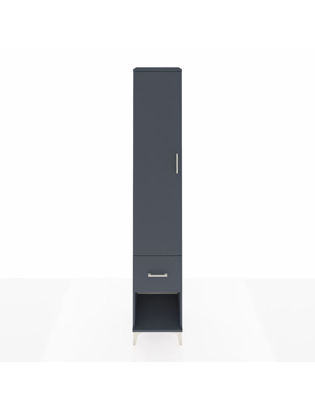 Hyperion Dolap 5 Raflı Tek Çekmeceli Tek Kapaklı 44x44x243 Antrasit-Antrasit