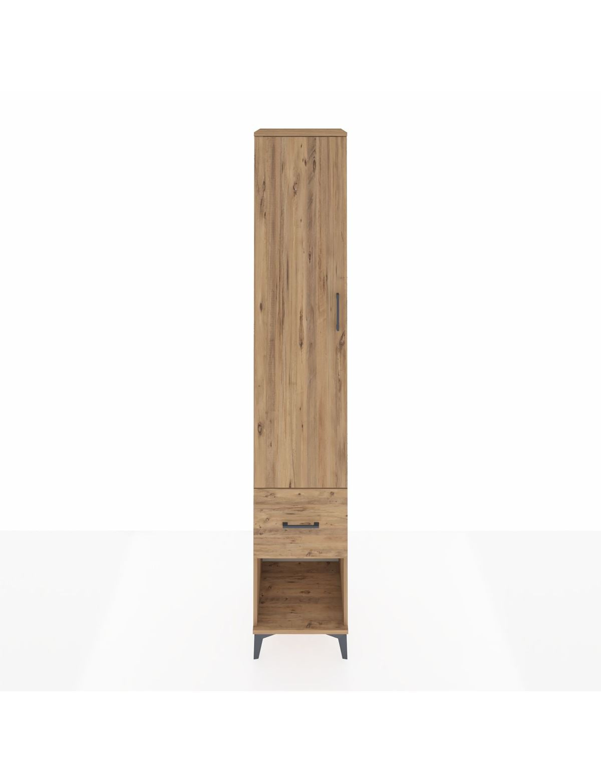 Hyperion Dolap 5 Raflı Tek Çekmeceli Tek Kapaklı 44x44x243 Çam-Çam