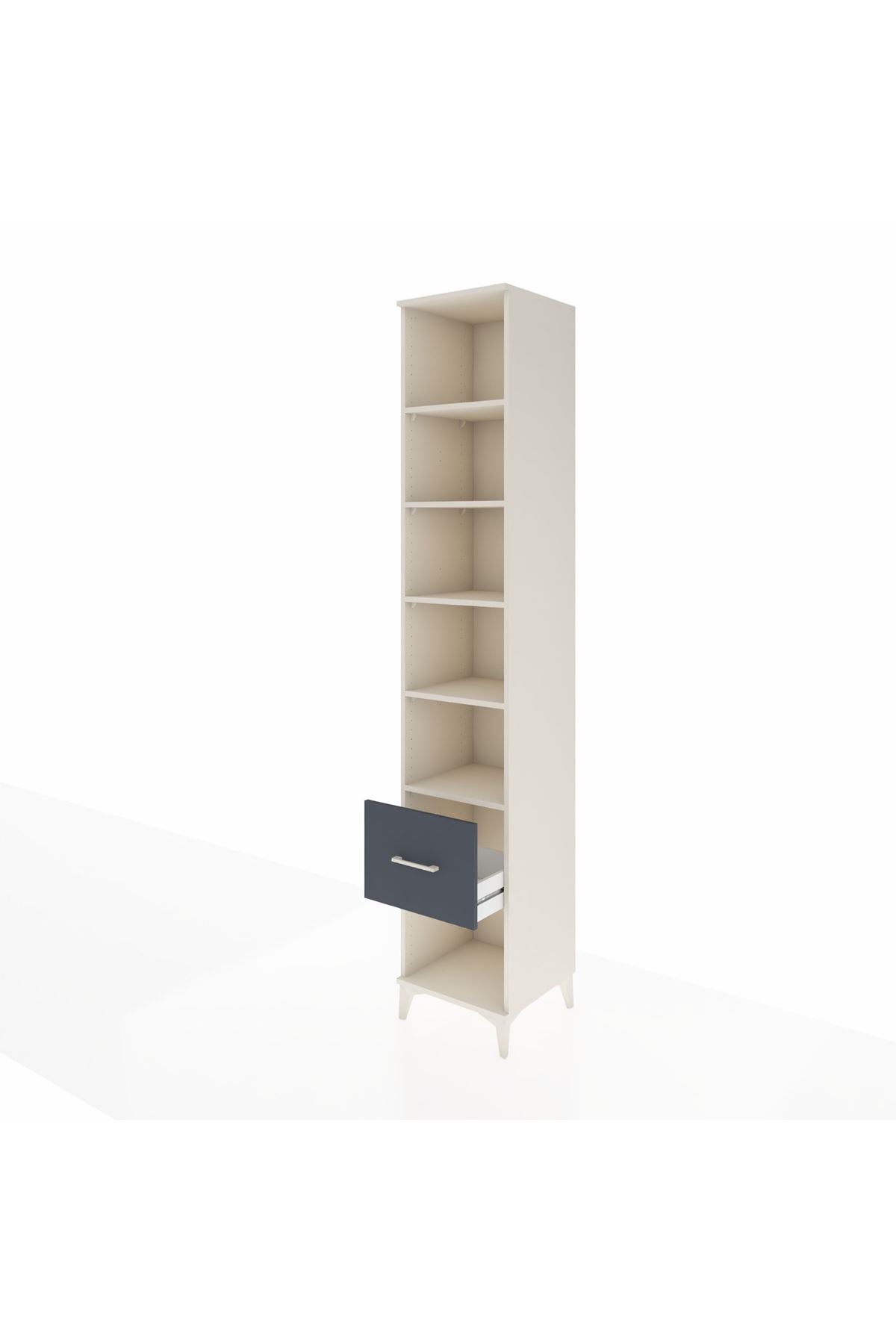 Hyperion Dolap 5 Raflı Tek Çekmeceli 44x44x243 Aytaşı-Antrasit