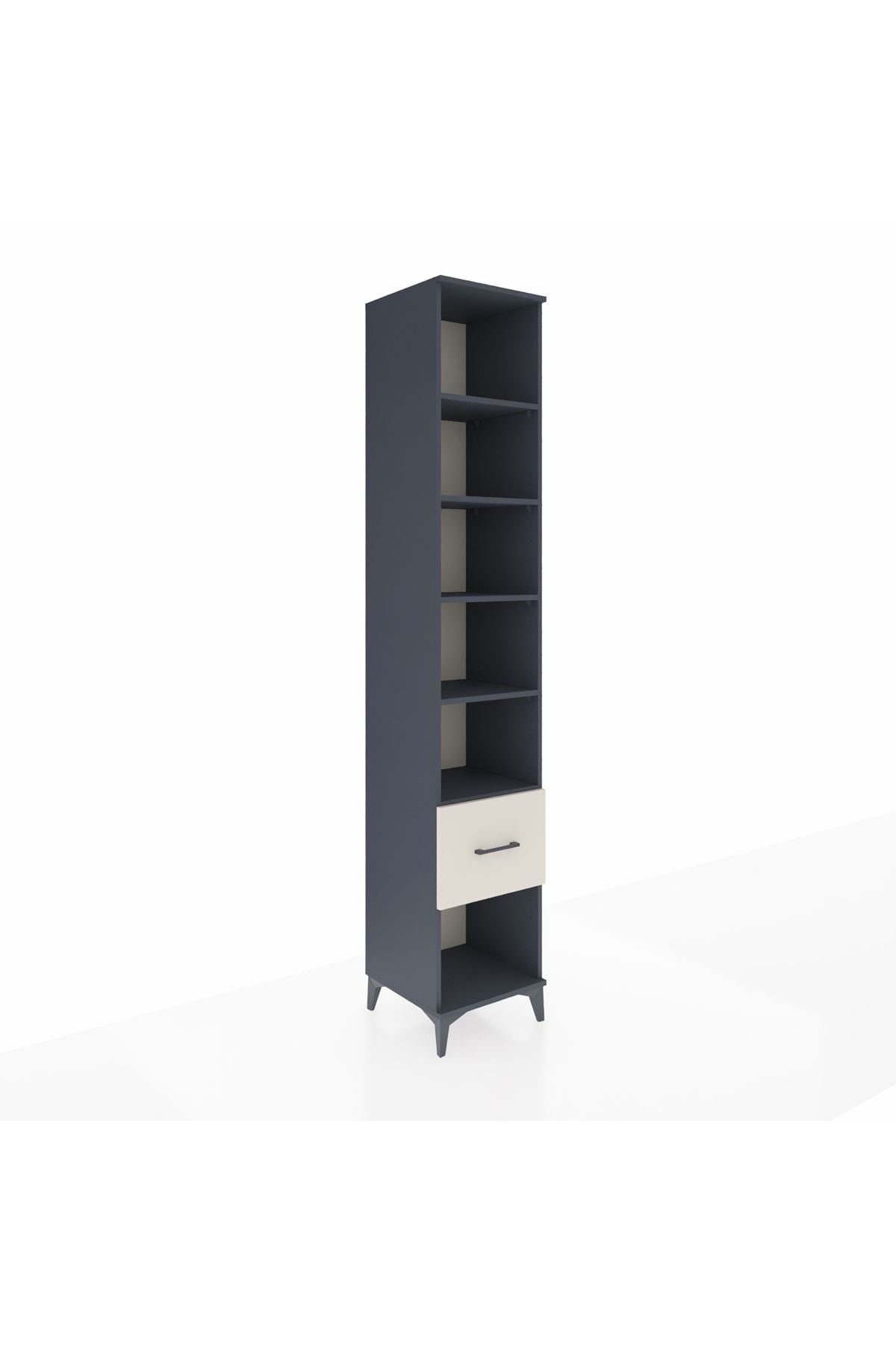 Hyperion Dolap 5 Raflı Tek Çekmeceli 44x44x243 Antrasit-Aytaşı