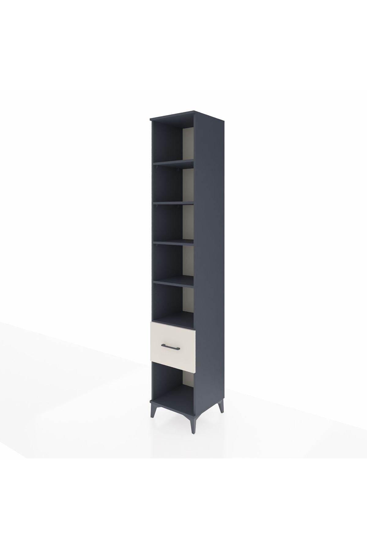 Hyperion Dolap 5 Raflı Tek Çekmeceli 44x44x243 Antrasit-Aytaşı