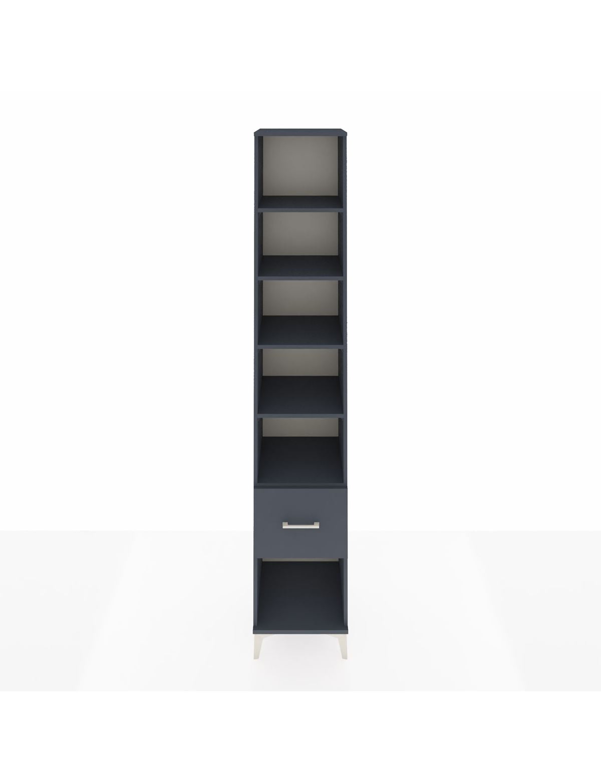 Hyperion Dolap 5 Raflı Tek Çekmeceli 44x44x243 Antrasit-Antrasit