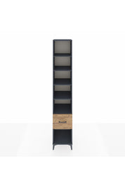 Hyperion Dolap 5 Raflı Tek Çekmeceli 44x44x243 Antrasit-Çam