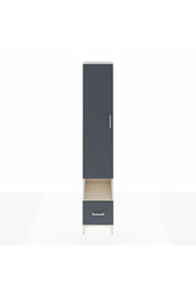 Hyperion Dolap 4 Raflı Tek Çekmeceli Tek Askılı 44x44x243 Aytaşı-Antrasit