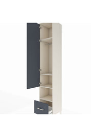 Hyperion Dolap 4 Raflı Tek Çekmeceli Tek Askılı 44x44x243 Aytaşı-Antrasit