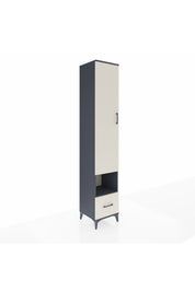Hyperion Dolap 4 Raflı Tek Çekmeceli Tek Askılı 44x44x243 Antrasit-Aytaşı