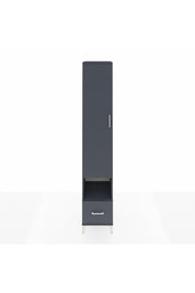 Hyperion Dolap 4 Raflı Tek Çekmeceli Tek Askılı 44x44x243 Antrasit-Antrasit