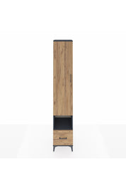 Hyperion Dolap 4 Raflı Tek Çekmeceli Tek Askılı 44x44x243 Antrasit-Çam