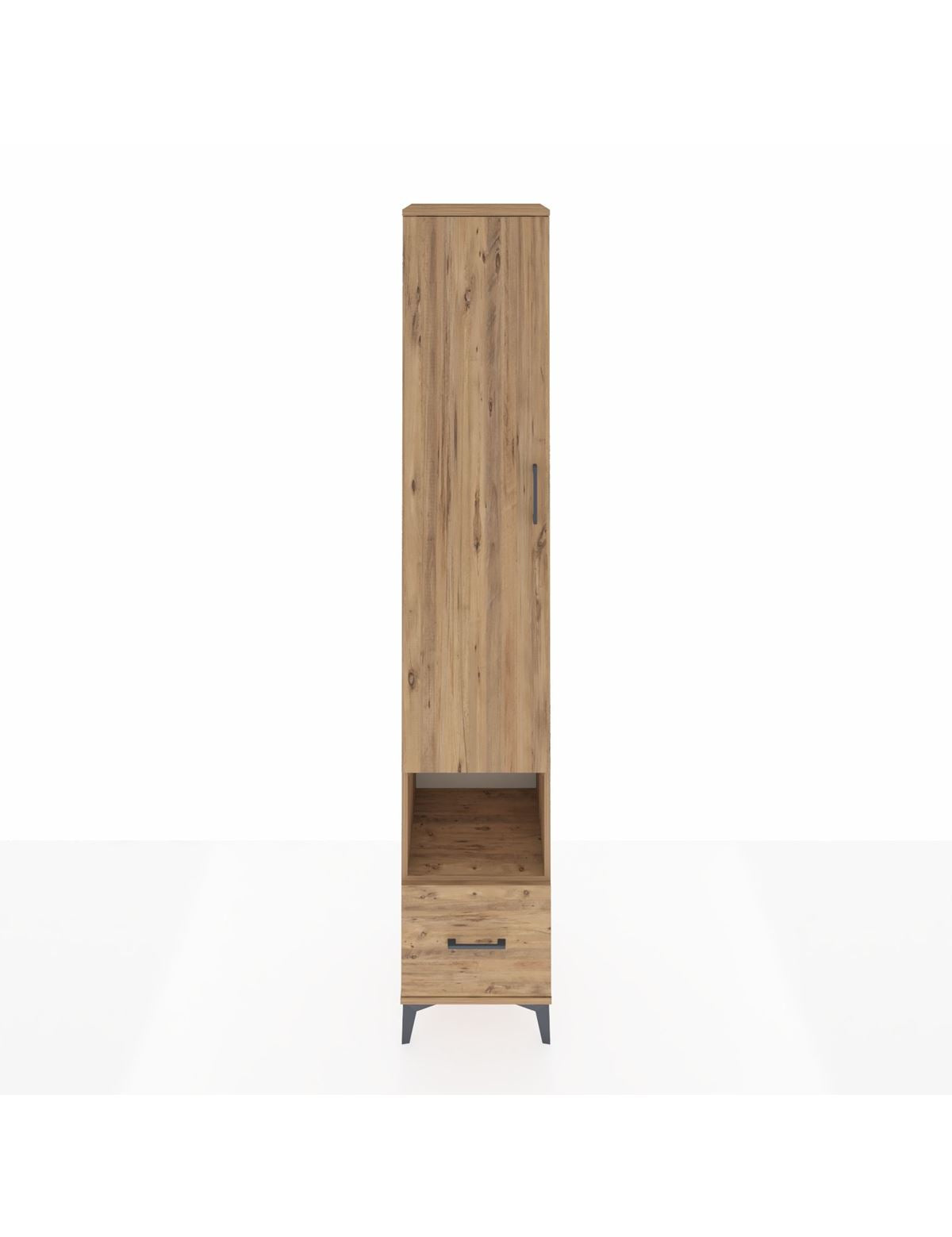 Hyperion Dolap 4 Raflı Tek Çekmeceli Tek Askılı 44x44x243 Çam-Çam