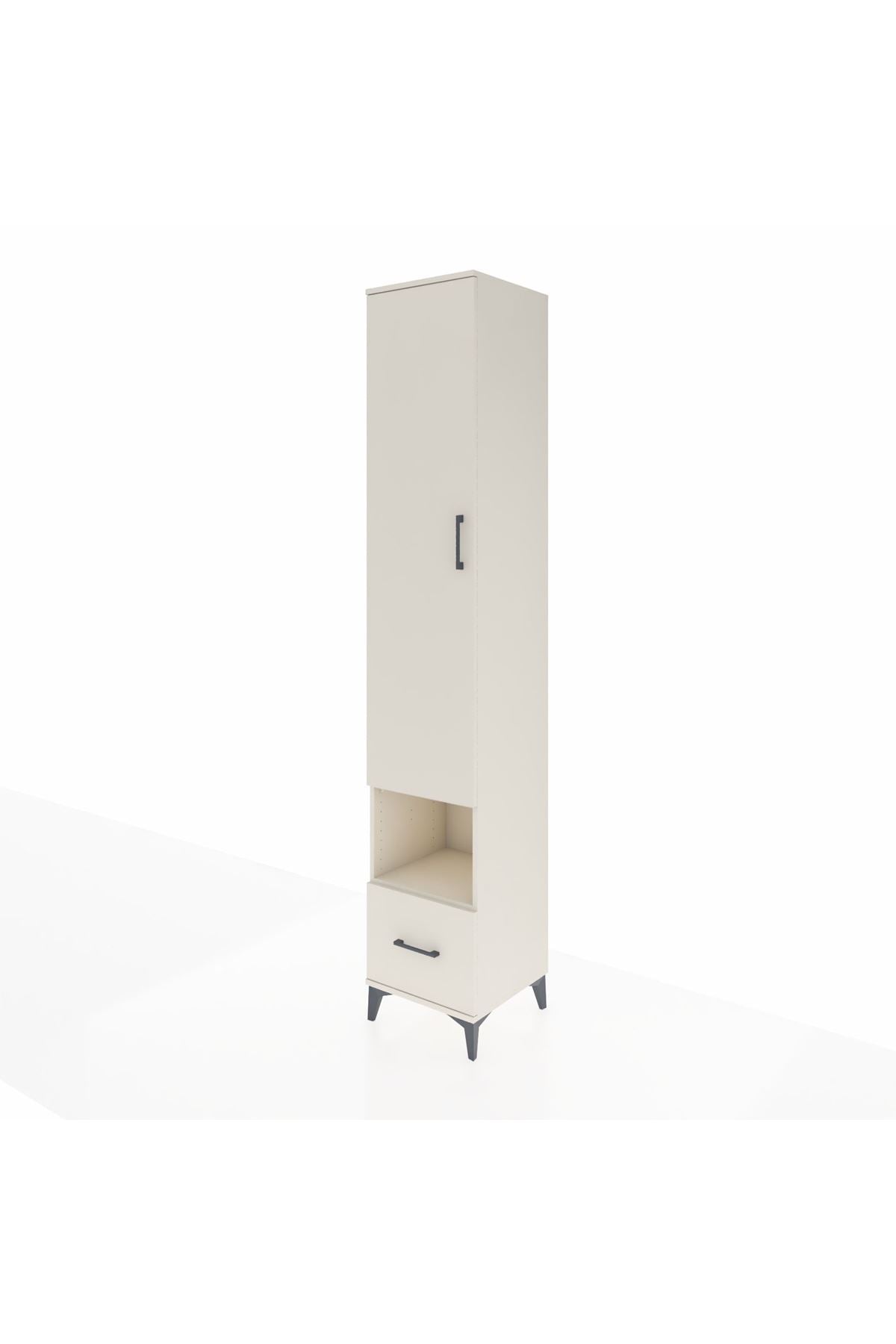 Hyperion Dolap 6 Raflı Tek Çekmeceli Tek Kapaklı 44x44x243 Aytaşı-Aytaşı