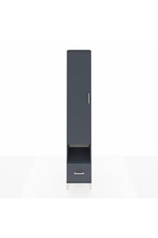 Hyperion Dolap 6 Raflı Tek Çekmeceli Tek Kapaklı 44x44x243 Antrasit-Antrasit