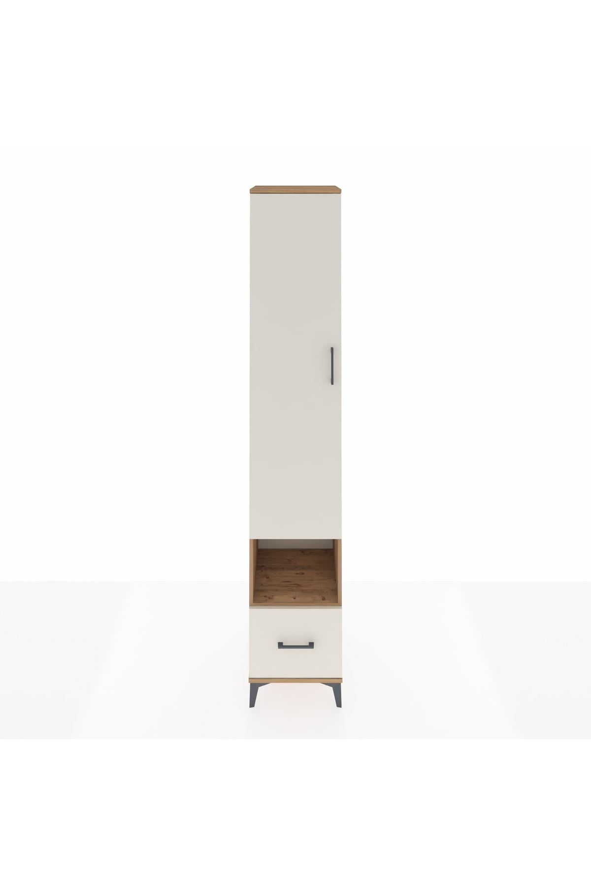 Hyperion Dolap 6 Raflı Tek Çekmeceli Tek Kapaklı 44x44x243 Çam-Aytaşı