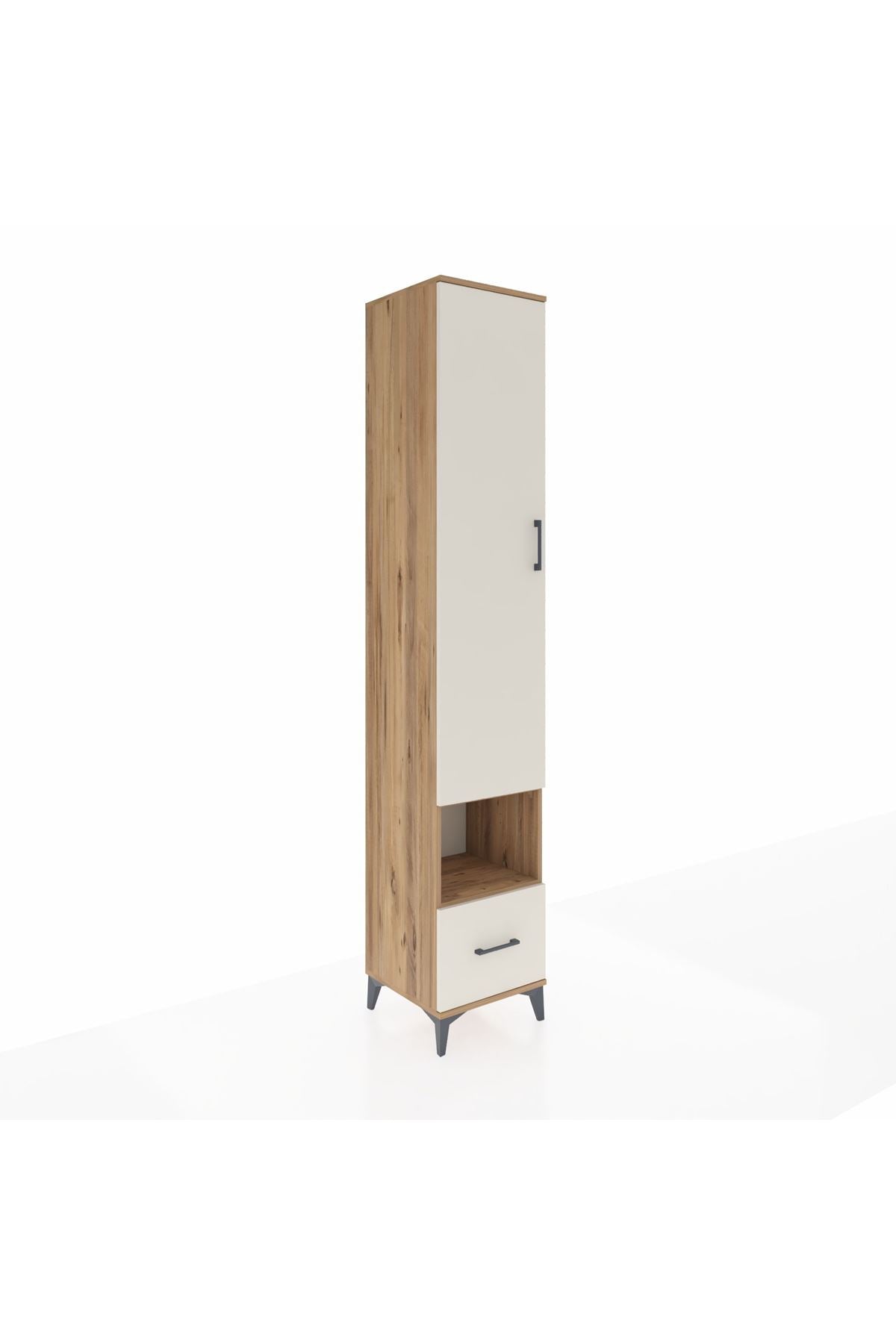 Hyperion Dolap 6 Raflı Tek Çekmeceli Tek Kapaklı 44x44x243 Çam-Aytaşı