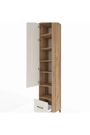 Hyperion Dolap 6 Raflı Tek Çekmeceli Tek Kapaklı 44x44x243 Çam-Aytaşı