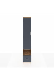 Hyperion Dolap 6 Raflı Tek Çekmeceli Tek Kapaklı 44x44x243 Çam-Antrasit