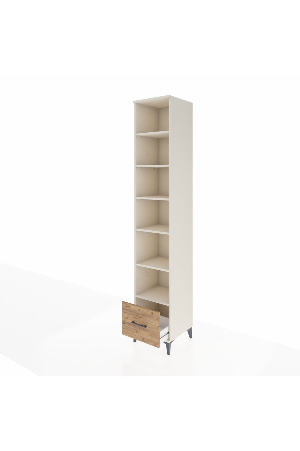 Hyperion Dolap 6 Raflı Tek Çekmeceli 44x44x243 Aytaşı-Çam