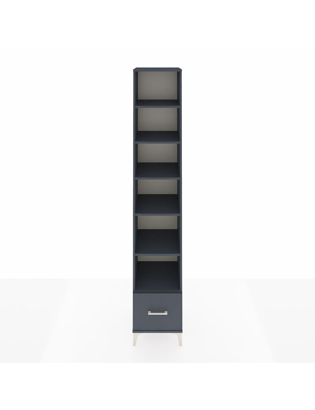 Hyperion Dolap 6 Raflı Tek Çekmeceli 44x44x243 Antrasit-Antrasit