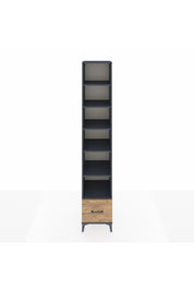 Hyperion Dolap 6 Raflı Tek Çekmeceli 44x44x243 Antrasit-Çam