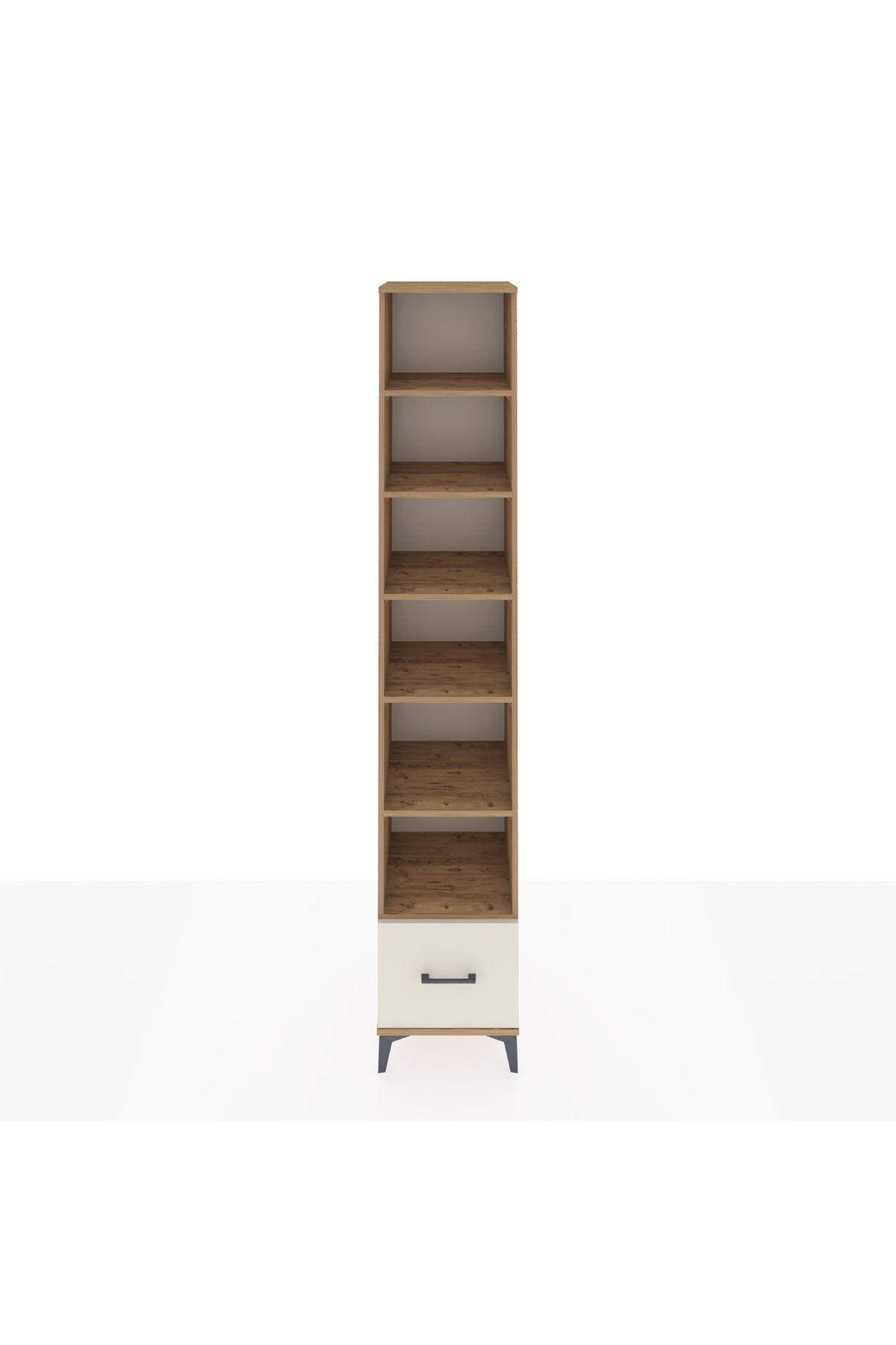 Hyperion Dolap 6 Raflı Tek Çekmeceli 44x44x243 Çam-Aytaşı