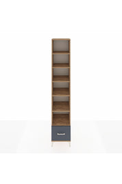 Hyperion Dolap 6 Raflı Tek Çekmeceli 44x44x243 Çam-Antrasit