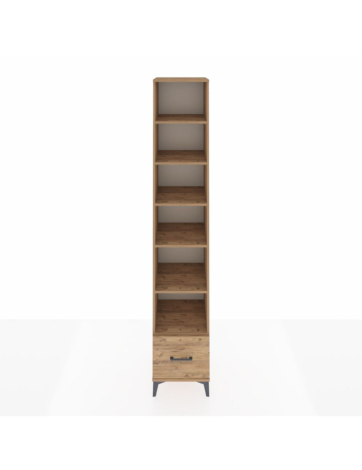 Hyperion Dolap 6 Raflı Tek Çekmeceli 44x44x243 Çam-Çam