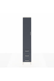 Hyperion Dolap 3 Raflı 3 Çekmeceli Tek Askılı 44x44x243 Aytaşı-Antrasit