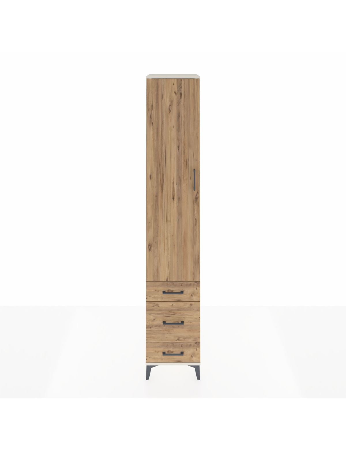 Hyperion Dolap 3 Raflı 3 Çekmeceli Tek Askılı 44x44x243 Aytaşı-Çam