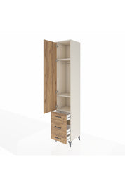 Hyperion Dolap 3 Raflı 3 Çekmeceli Tek Askılı 44x44x243 Aytaşı-Çam