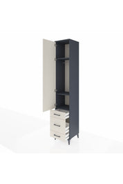 Hyperion Dolap 3 Raflı 3 Çekmeceli Tek Askılı 44x44x243 Antrasit-Aytaşı