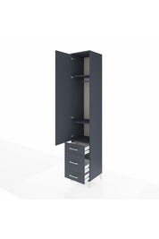 Hyperion Dolap 3 Raflı 3 Çekmeceli Tek Askılı 44x44x243 Antrasit-Antrasit
