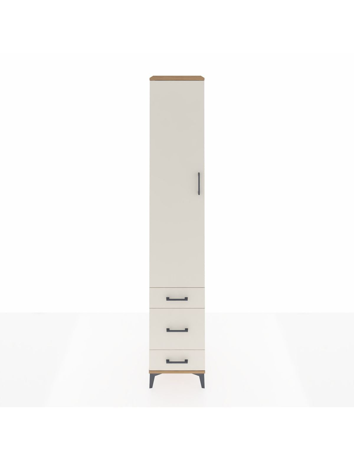 Hyperion Dolap 3 Raflı 3 Çekmeceli Tek Askılı 44x44x243 Çam-Aytaşı